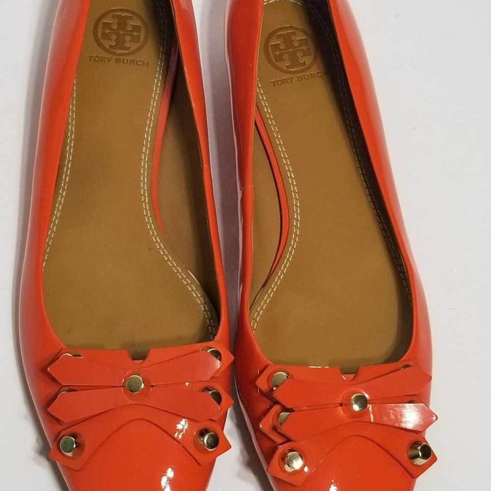 Burnt Orange Tory Burch - clear heel!! size 9.5 M - image 3