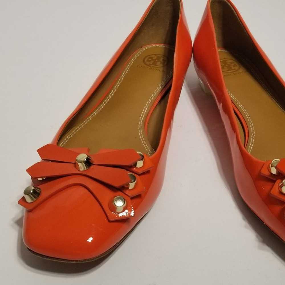 Burnt Orange Tory Burch - clear heel!! size 9.5 M - image 4