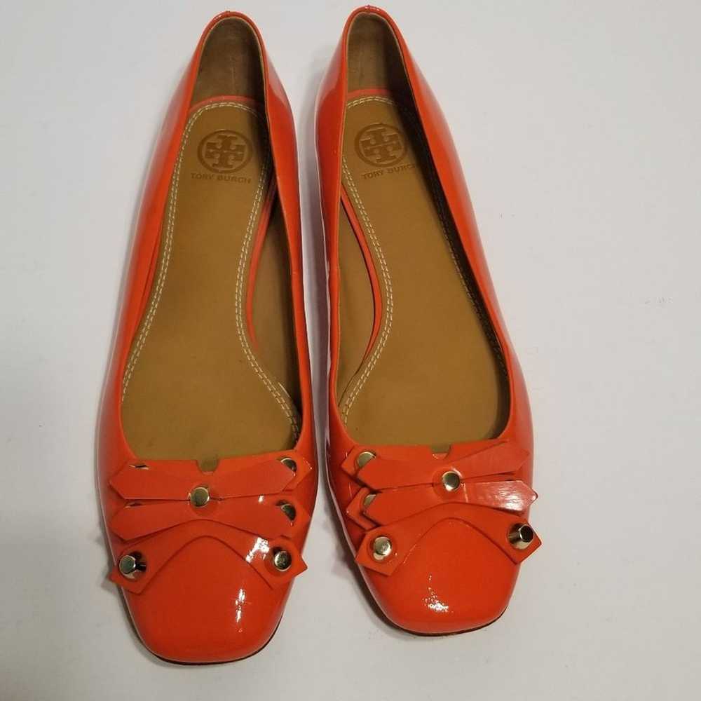 Burnt Orange Tory Burch - clear heel!! size 9.5 M - image 5