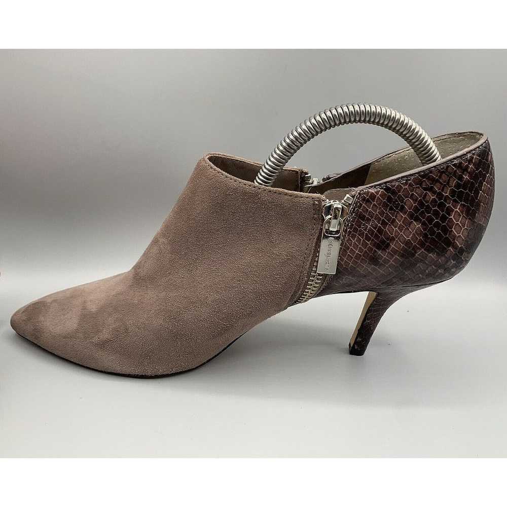 MICHAEL KORS CLARA Dark Dune Suede Snake Print He… - image 3