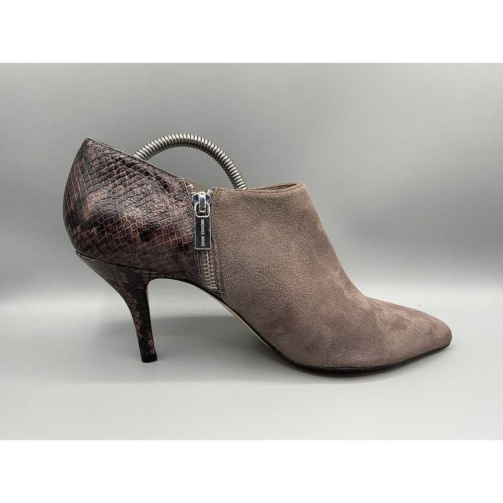 MICHAEL KORS CLARA Dark Dune Suede Snake Print He… - image 4