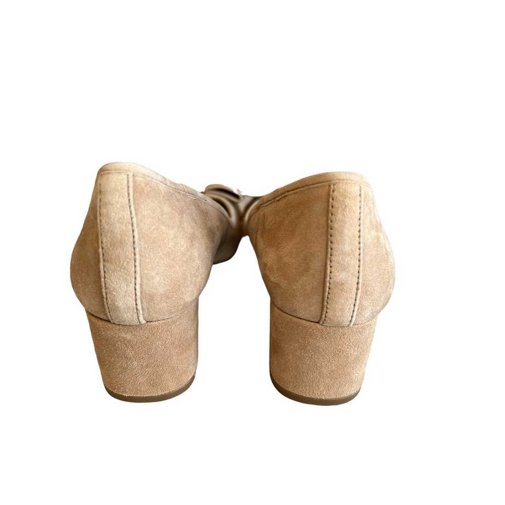 Michael Kors modest nude suede low heels bow deta… - image 6