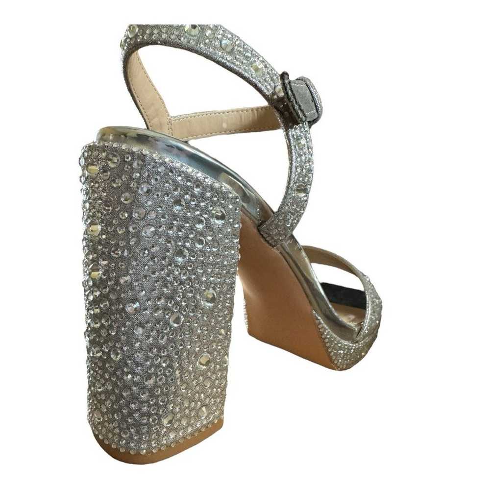 Steve Madden Silver Oleya Sandal platform rhinest… - image 4