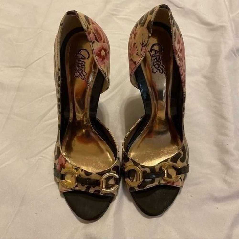 Carlos Santana size 6.5 Roulette open toe leopard… - image 2