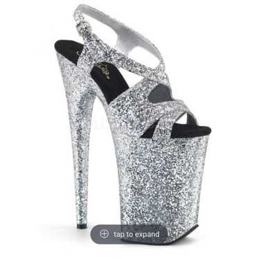 Silver Glitter Pleaser Stilettos New in Box - image 1