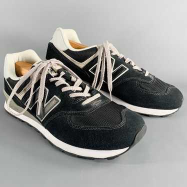 New Balance Classic 574 Black Grey Mesh Suede Sne… - image 1