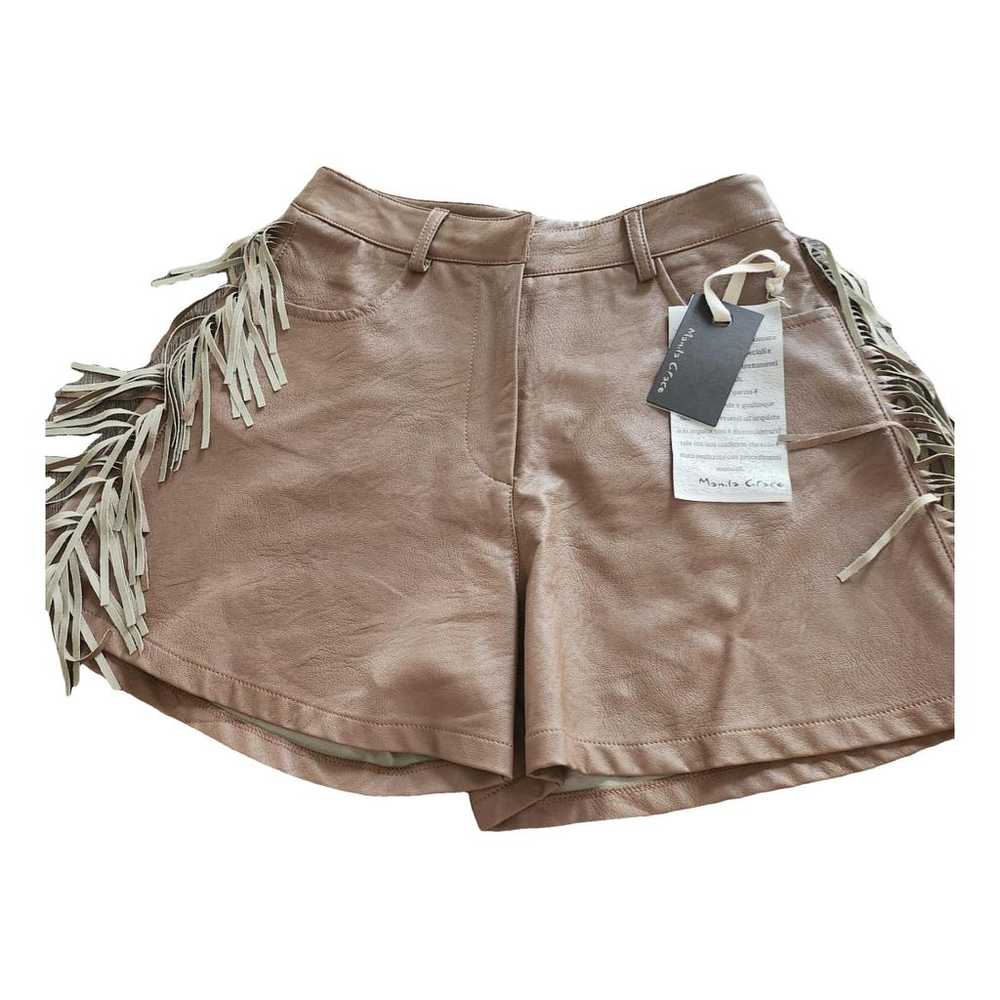 Manila Grace Leather shorts - image 1