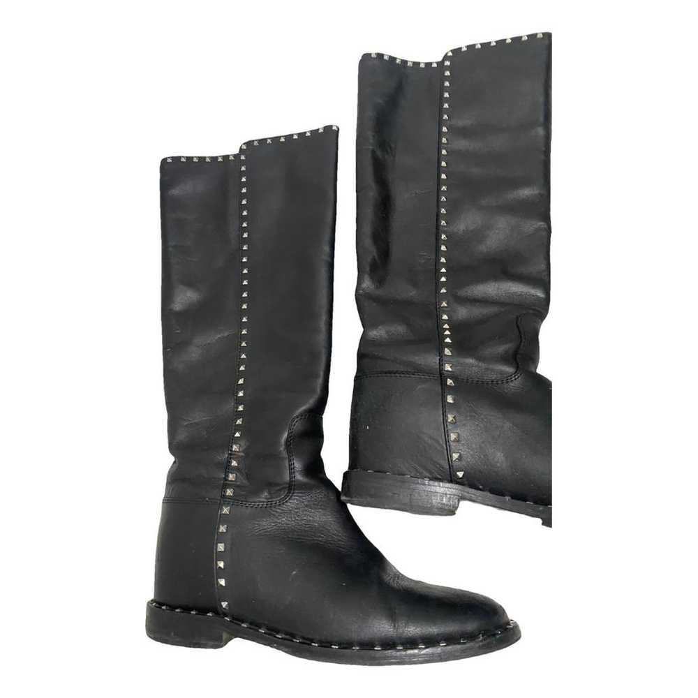 Via Roma xv Leather riding boots - image 1