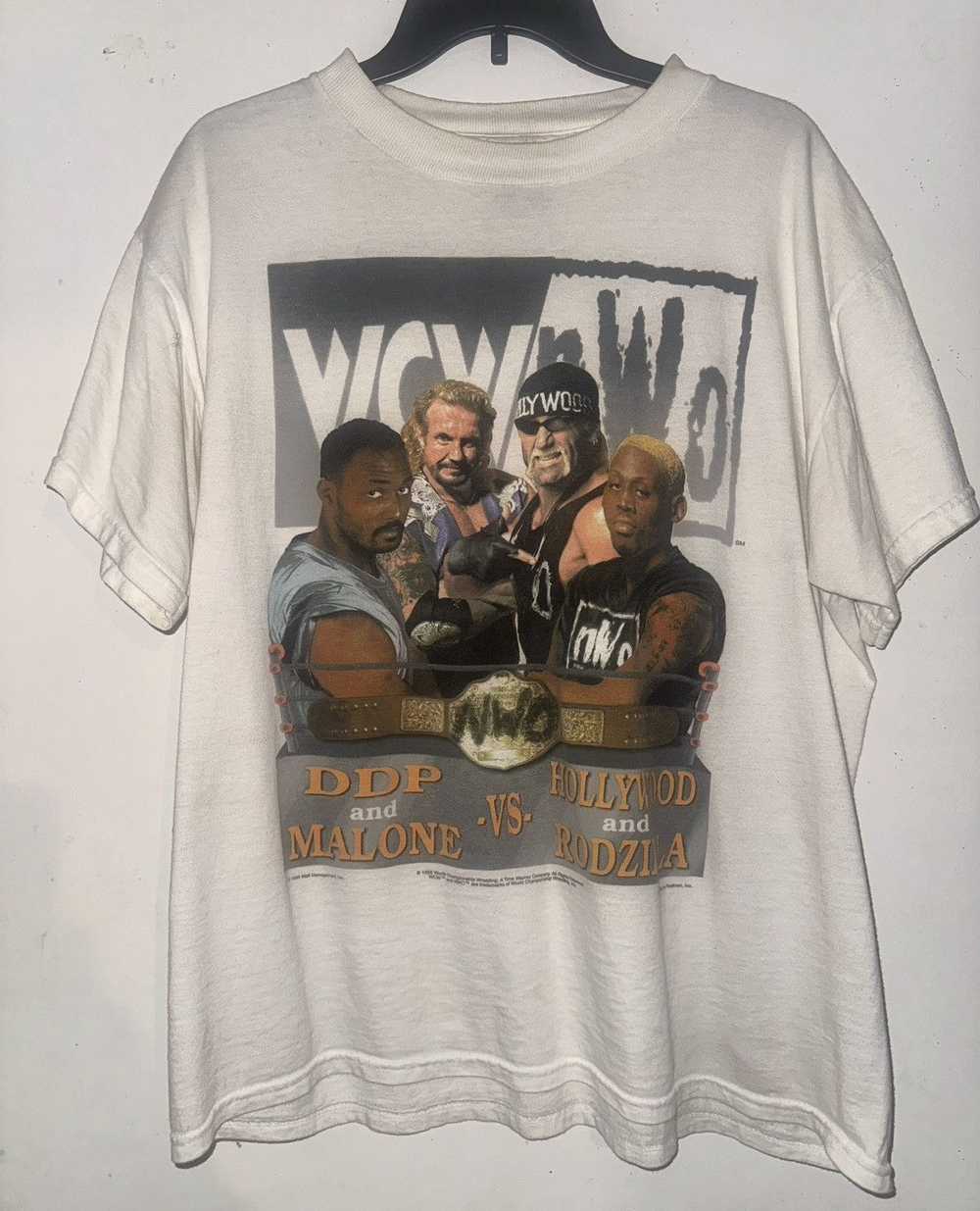 Vintage NWO VS WCW wrestling shirt Rodzilla (Denn… - image 1