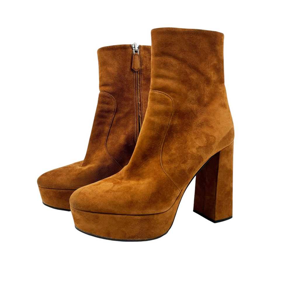 Prada Prada Suede Block Heel Platform Ankle Boots… - image 3