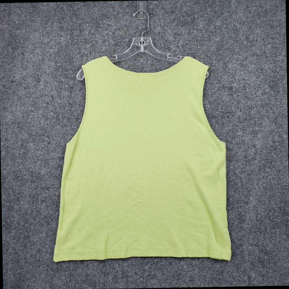 Vintage Womens XL Scoop Neck Casual Knit Green Ta… - image 2