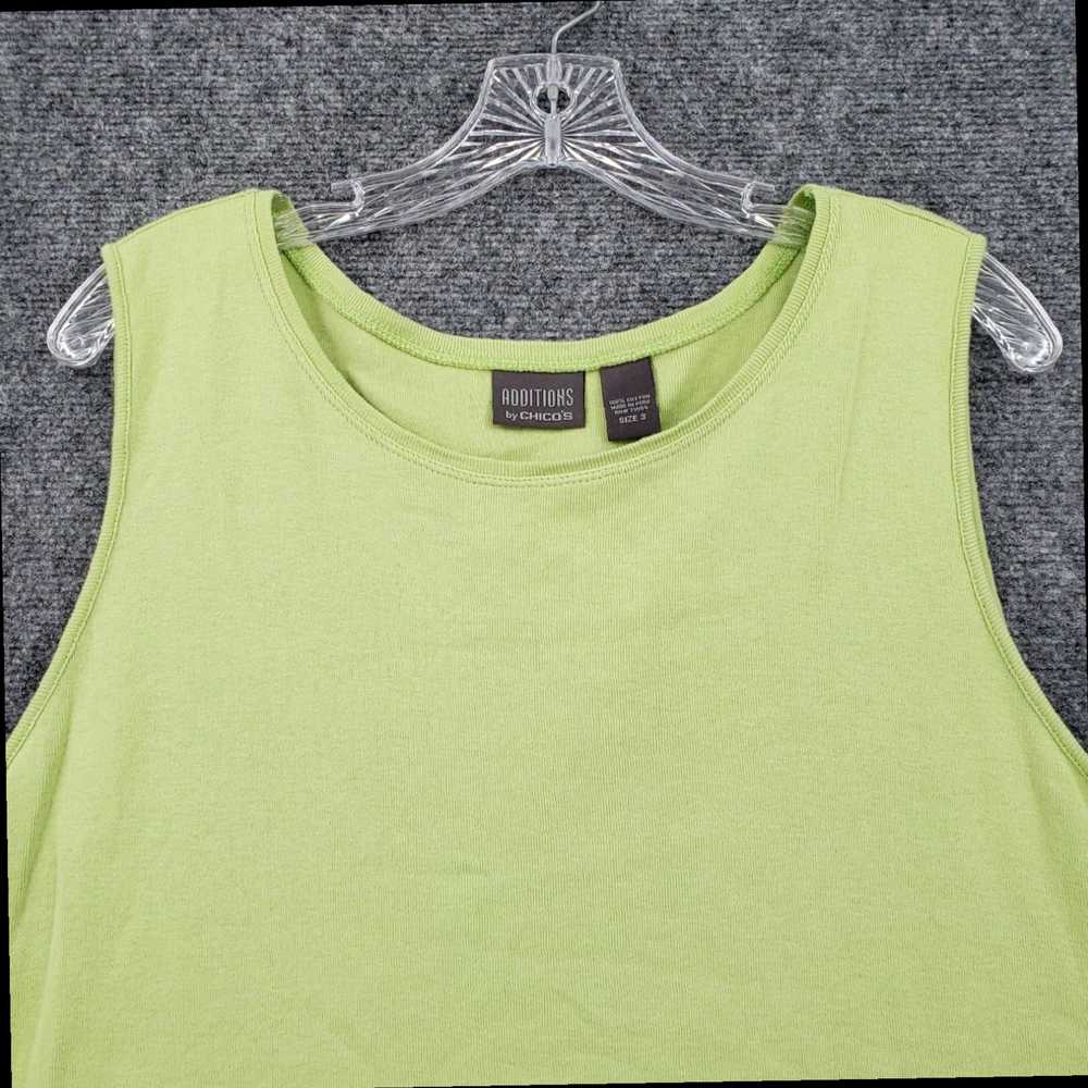 Vintage Womens XL Scoop Neck Casual Knit Green Ta… - image 3