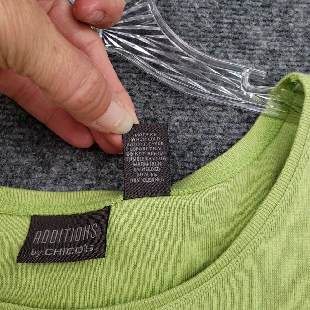 Vintage Womens XL Scoop Neck Casual Knit Green Ta… - image 7