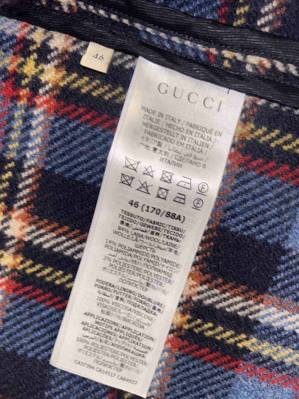 Gucci GUCCI Tiger Patch Checked Shirt Jacket - image 9