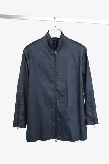 Sarah Pacini Sarah Pacini Navy Stretch Linen Jacke