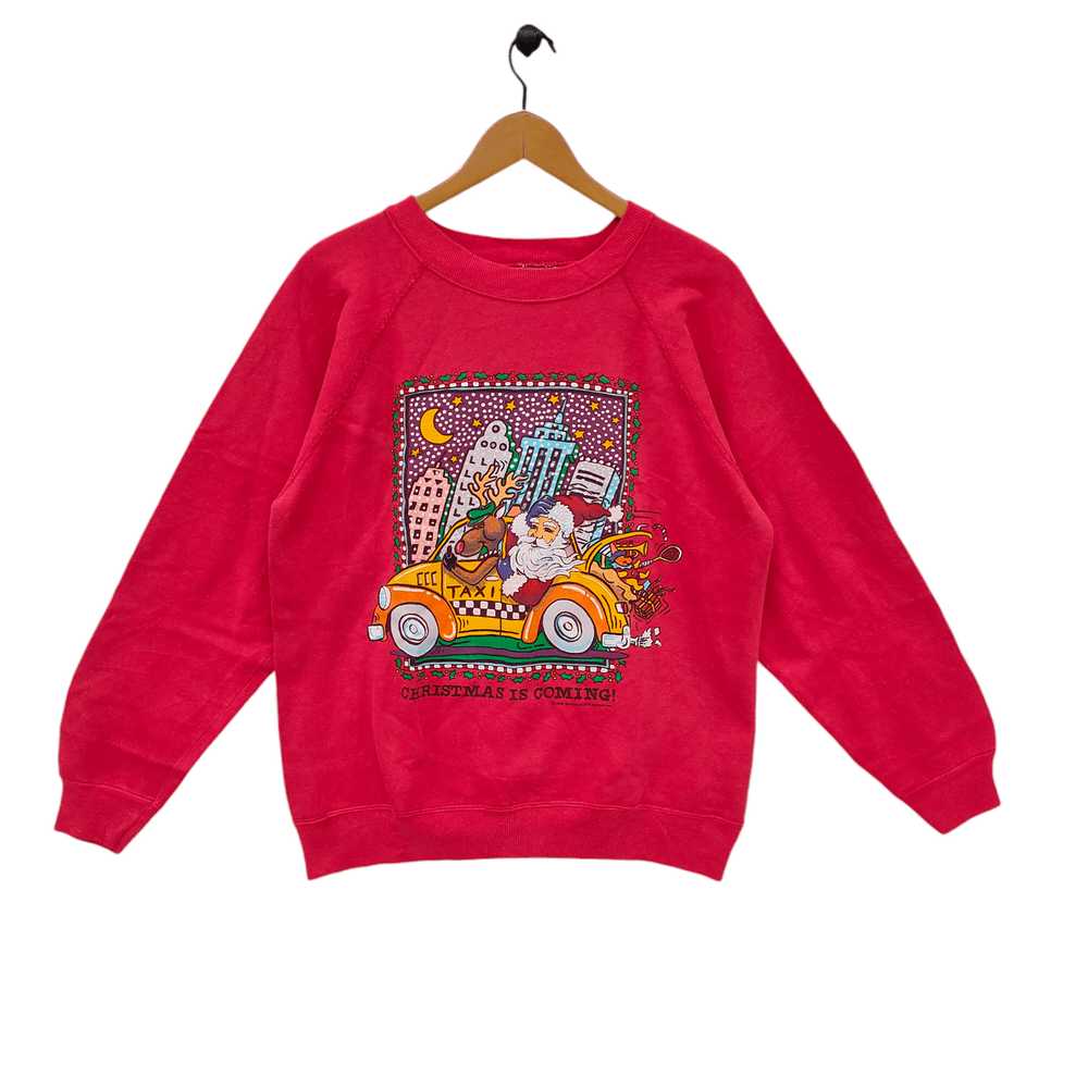 Hanes × Made In Usa × Vintage 1990 Santa Taxi Chr… - image 1