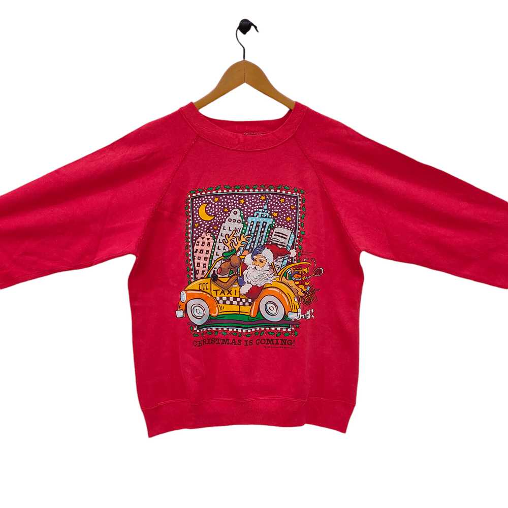 Hanes × Made In Usa × Vintage 1990 Santa Taxi Chr… - image 2