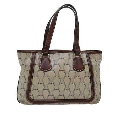 Celine CELINE Paris Macadam Canvas Tote Bag Beige