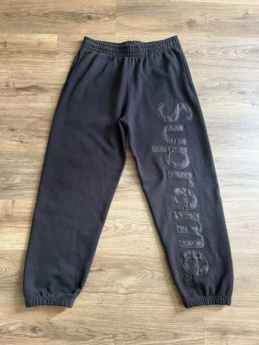 Supreme Supreme Satin Appliqué Sweatpants Black Si