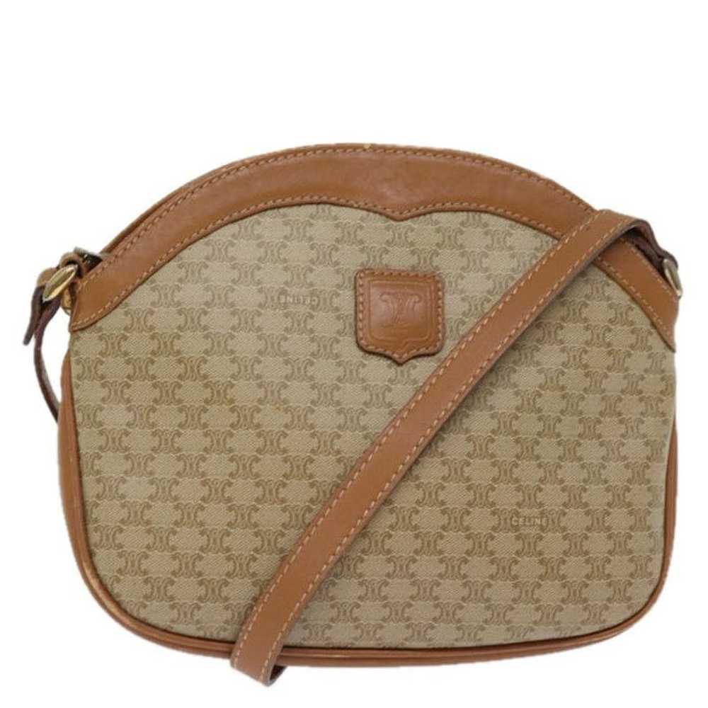 Celine CELINE Macadam Canvas Shoulder Bag Beige - image 1