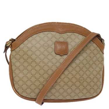 Celine CELINE Macadam Canvas Shoulder Bag Beige - image 1