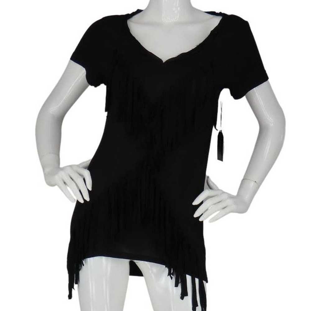 Other Native Outsiders V Neck Fringe Hem Hippie G… - image 1