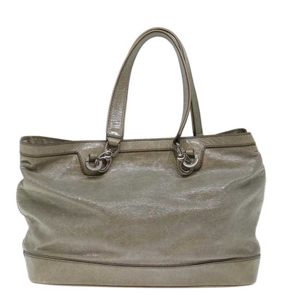 Celine CELINE Tote Bag Patent leather Gray - image 2