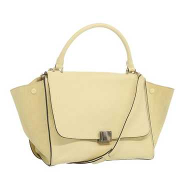 Celine CELINE Trapeze Hand Bag Leather Cream