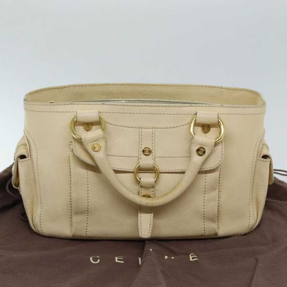 Celine CELINE Boogie bag Hand Bag Leather Beige - image 12