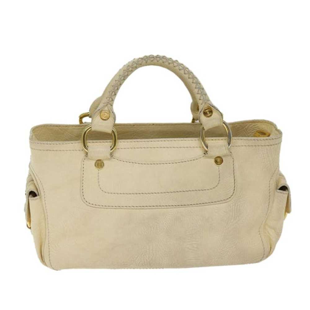 Celine CELINE Boogie bag Hand Bag Leather Beige - image 2