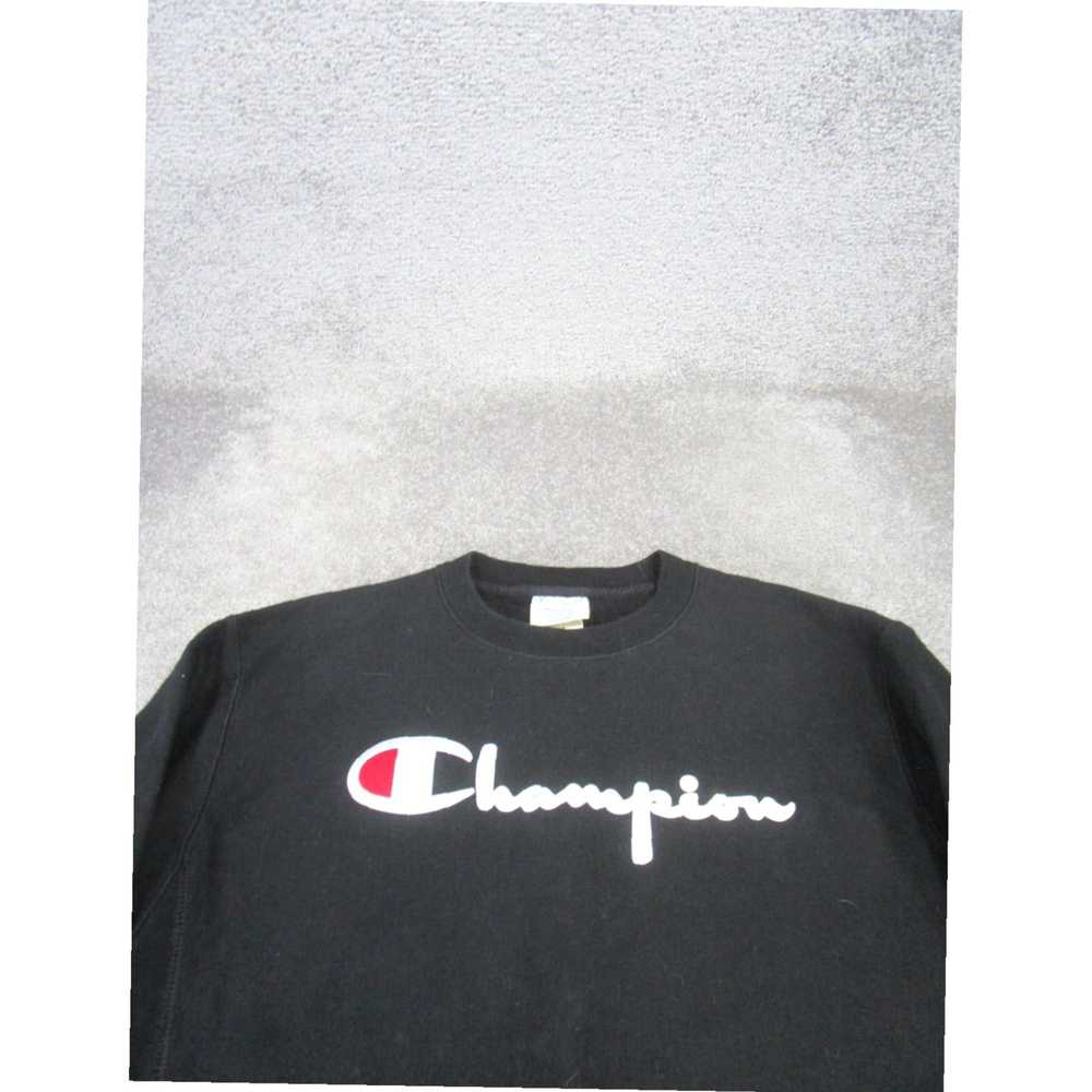 Champion Men's Classic Medium Fit Black Cotton Cr… - image 2