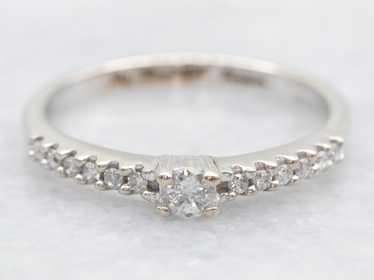 White Gold Diamond Wedding Band - image 1