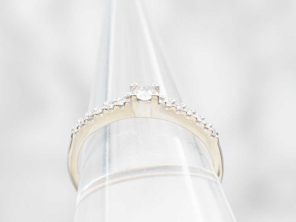 White Gold Diamond Wedding Band - image 3