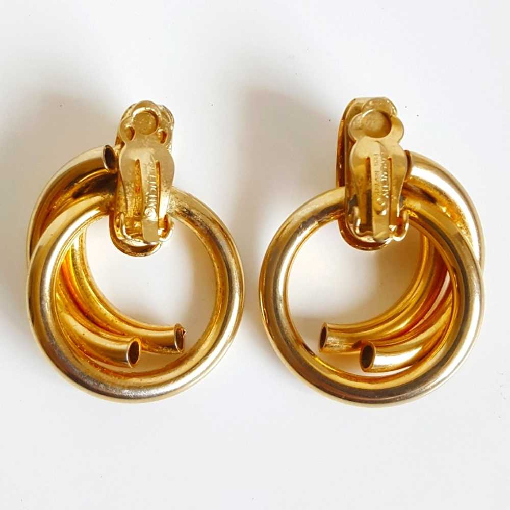 Givenchy Givenchy Vintage Gold Plated Clip On Ear… - image 10