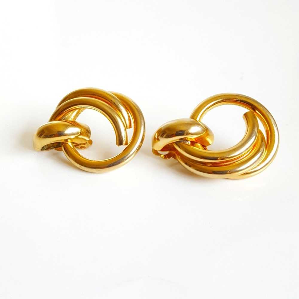 Givenchy Givenchy Vintage Gold Plated Clip On Ear… - image 1