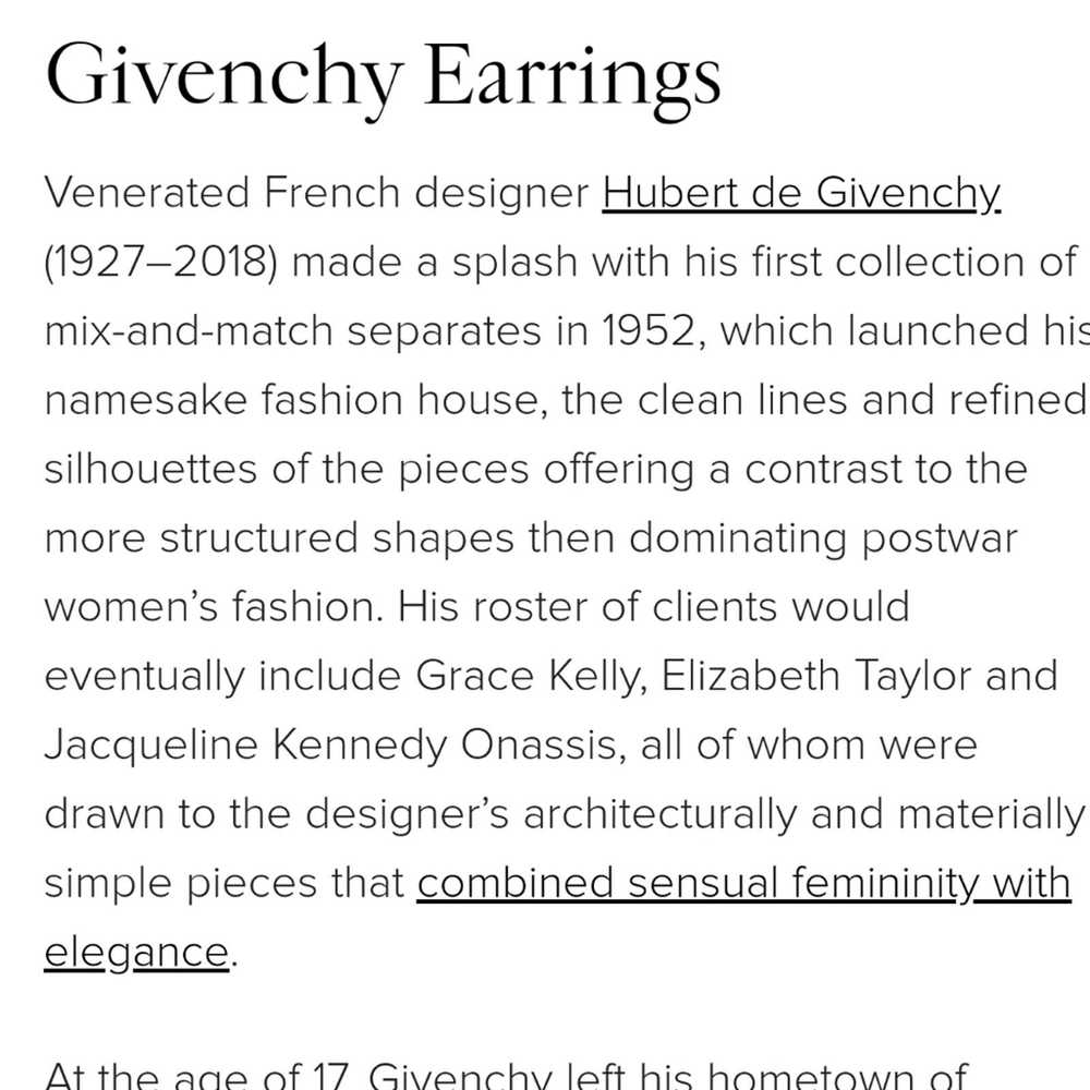 Givenchy Givenchy Vintage Gold Plated Clip On Ear… - image 2