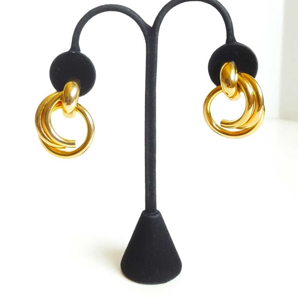 Givenchy Givenchy Vintage Gold Plated Clip On Ear… - image 3