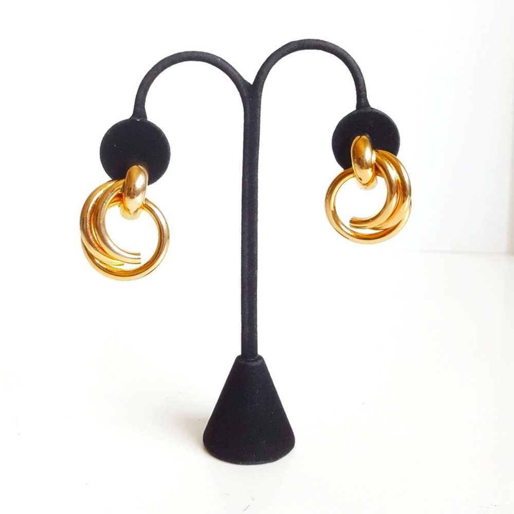 Givenchy Givenchy Vintage Gold Plated Clip On Ear… - image 4