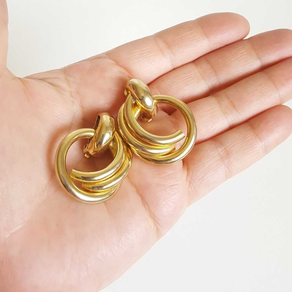 Givenchy Givenchy Vintage Gold Plated Clip On Ear… - image 6