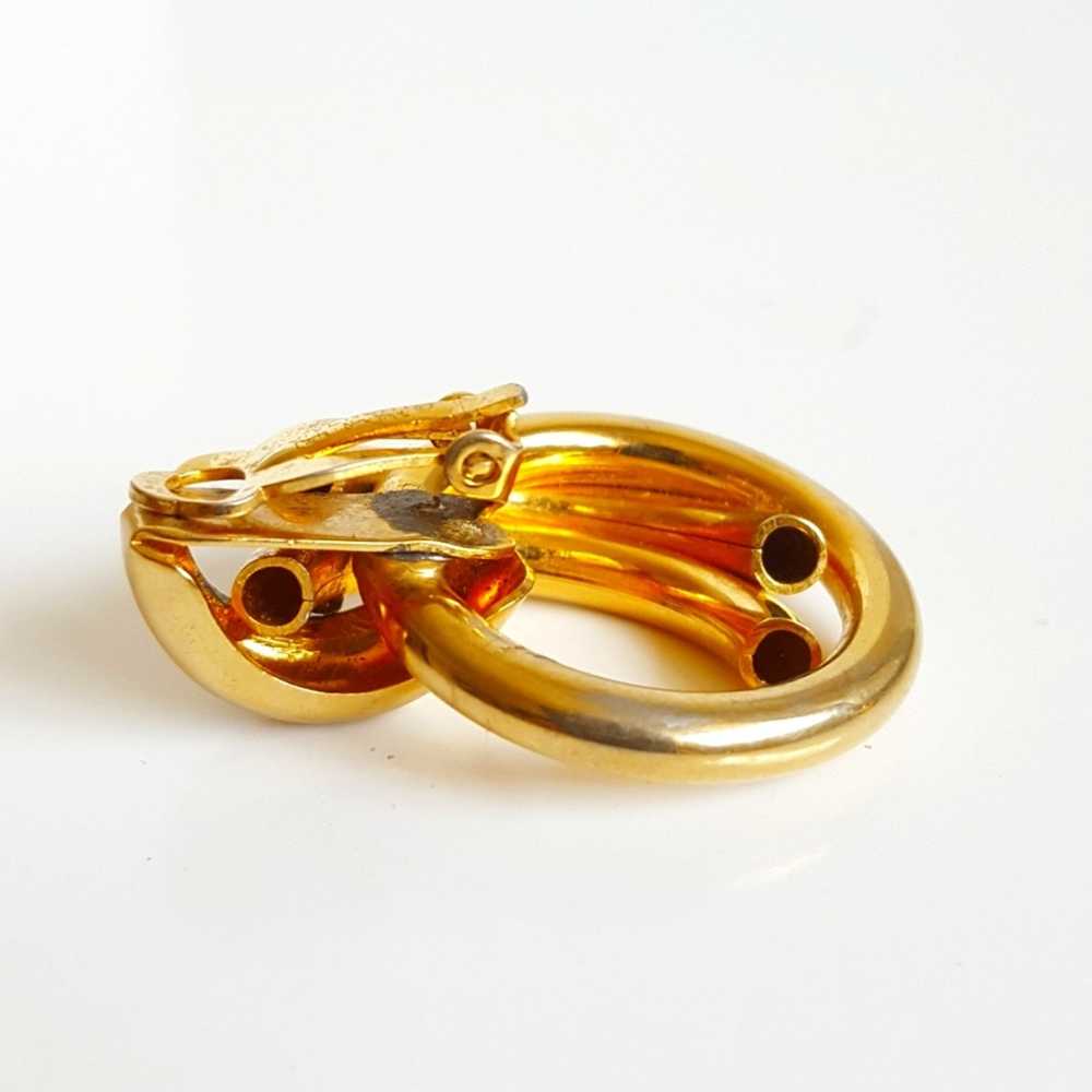 Givenchy Givenchy Vintage Gold Plated Clip On Ear… - image 9