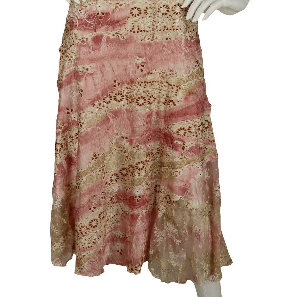 Other Komarov Lace Trim Floral Satin Dress M Chic - image 11