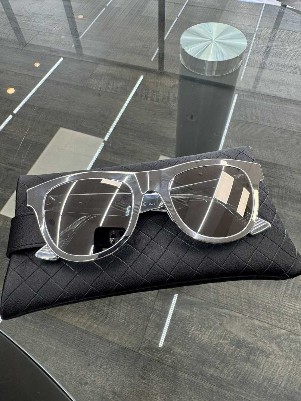 Bottega Veneta BV Silver Mirror Sunglasses Shades - image 1