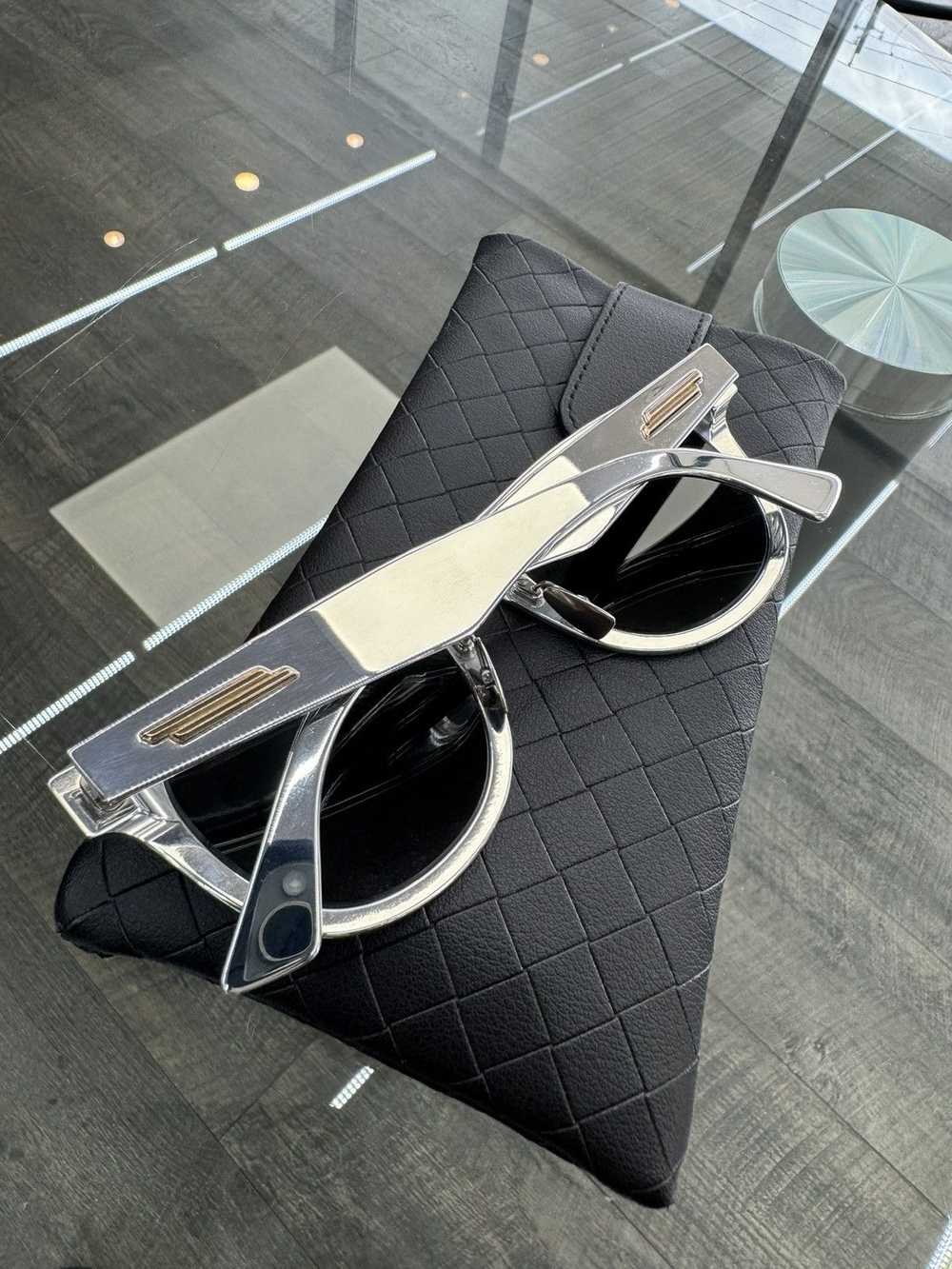 Bottega Veneta BV Silver Mirror Sunglasses Shades - image 3