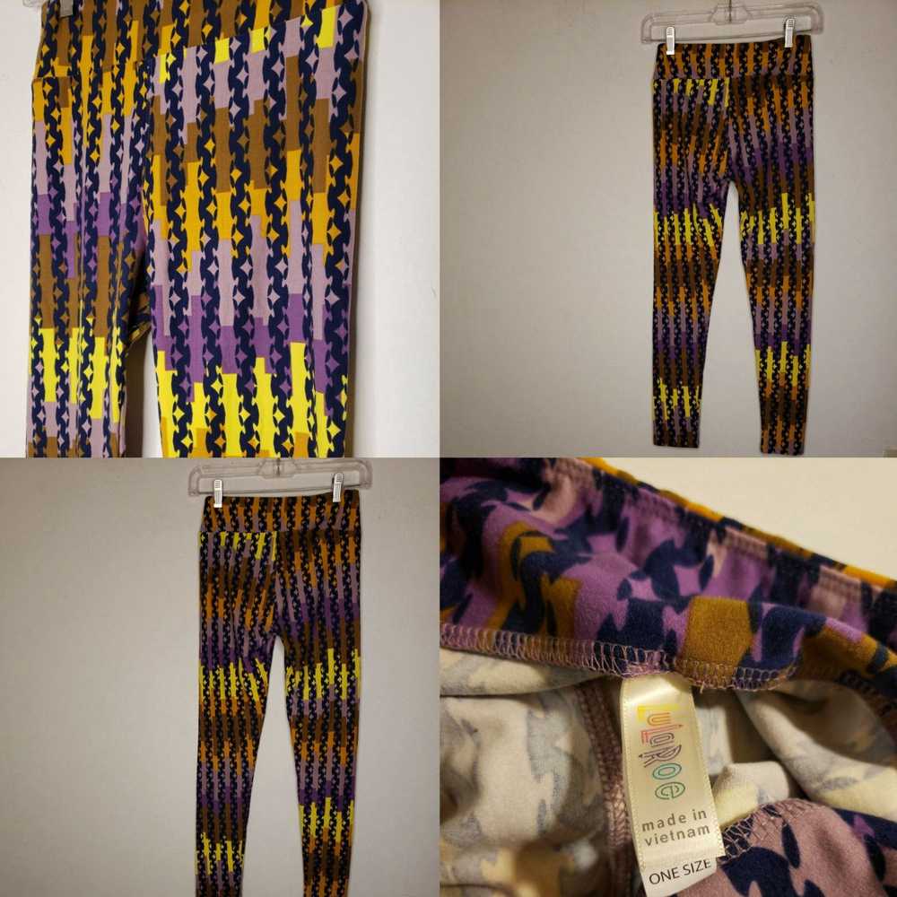 Vintage LuLaRoe Women's Leggings One Size Purple … - image 4