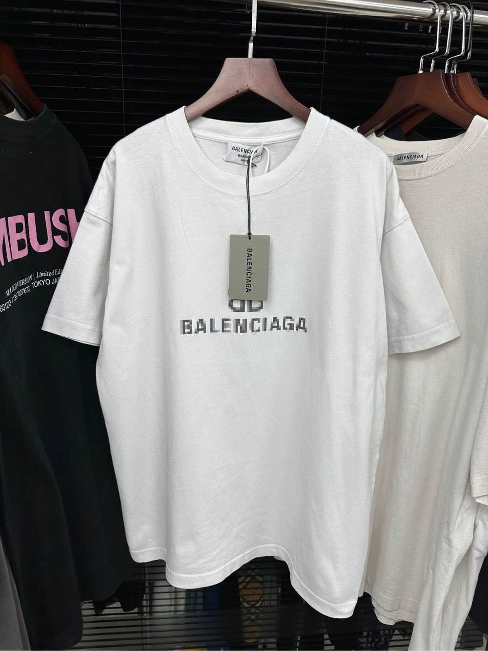 Balenciaga Balenciaga Mosaic Logo Letter White Sh… - image 1