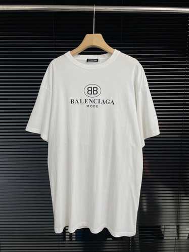 Balenciaga Balenciaga Double B Letter White Short… - image 1