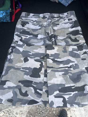 Streetwear White camouflage plugg cargo pants