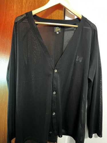 Needles NEEDLES BLACK SHEER V NECK CARDIGAN