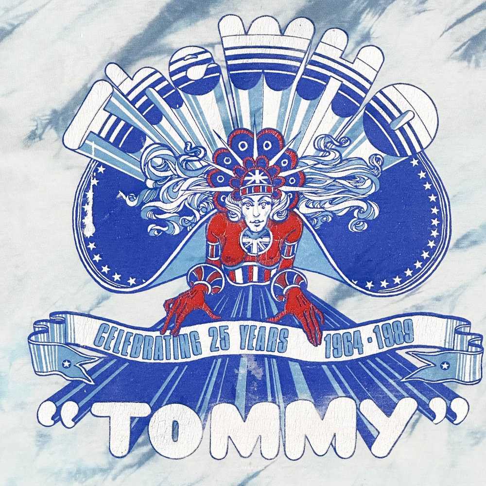 Band Tees × Vintage 1989 the who tommy blue tie d… - image 3