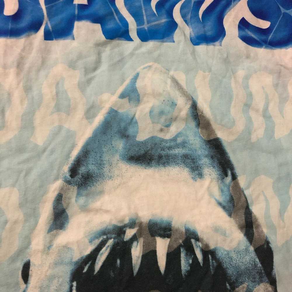 H&M White Jaws Shark Graphic Muscle Tee - image 3